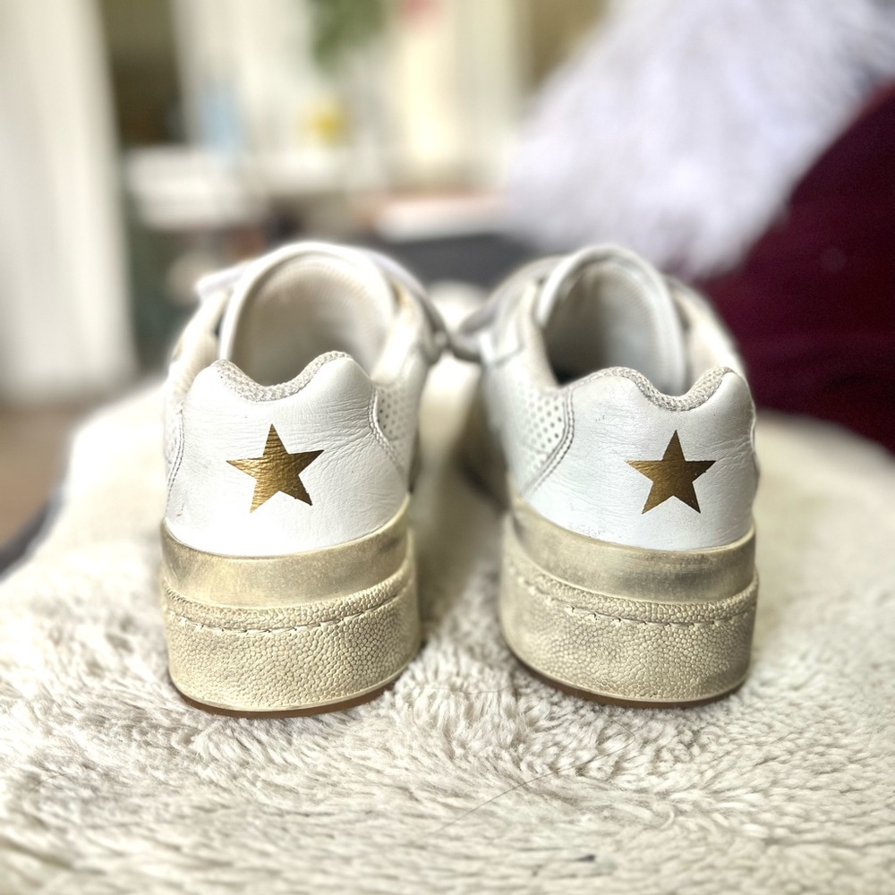 Saint Laurent SL24 Sneakers 37 White Calfskin Perforated Womens - Picture 4 of 6